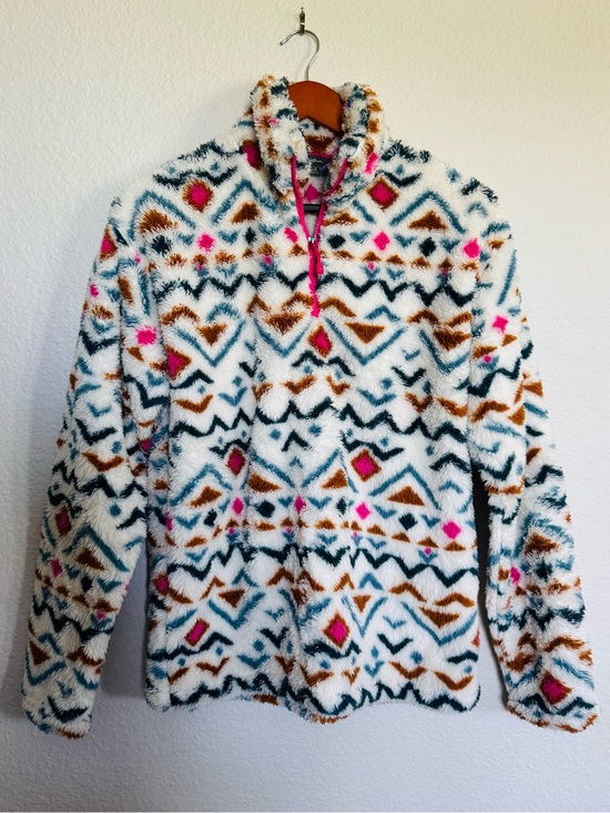 Eddie Bauer Sweaters - Eddie Bauer Boho Tribal Print Fleece Pullover Top S